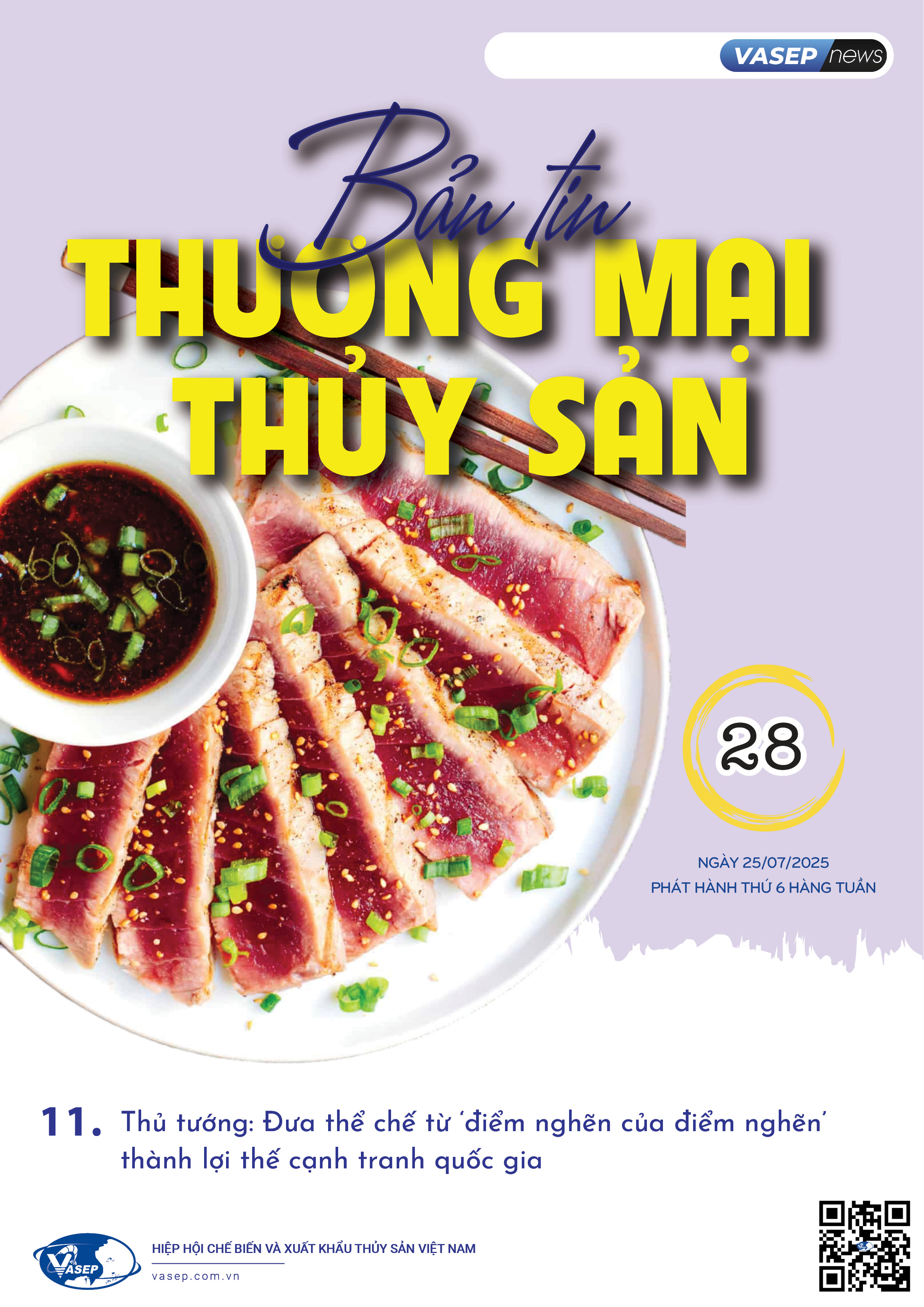 Bản tin tuần Thương mại Thủy sản số 28-2025